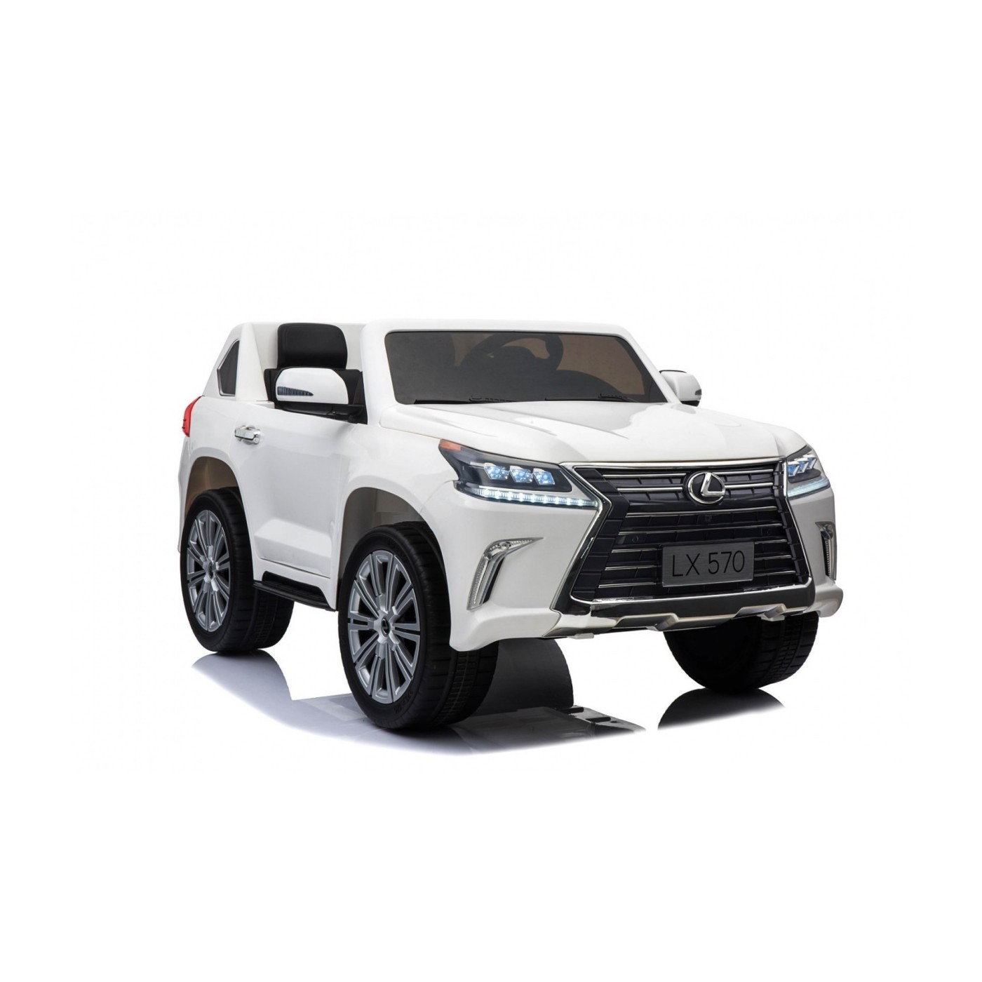 Lexus LX570 Autíčko 2-os.pre deti Biely + Ovládač + Kolesá EVA + Rádio MP3 + LED