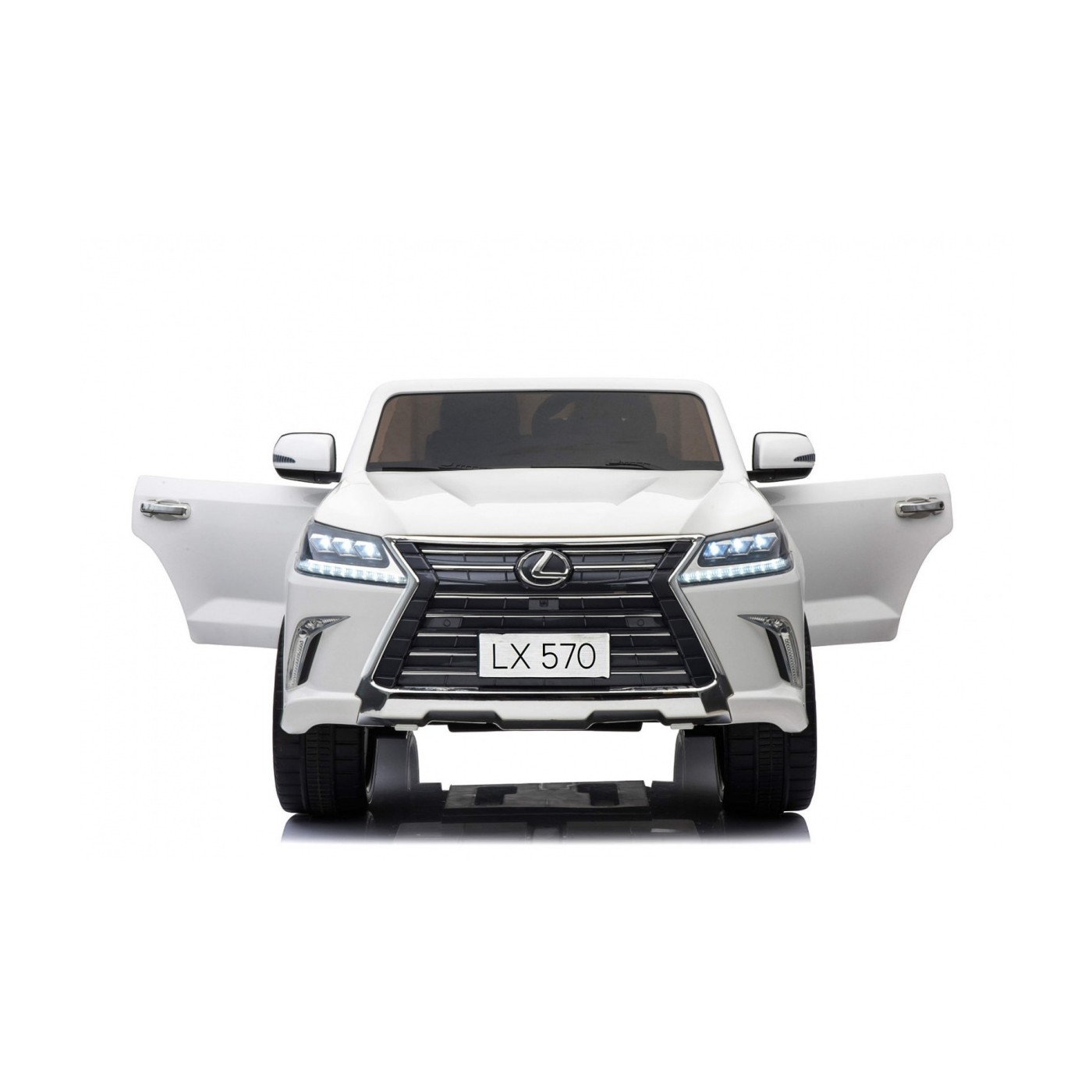 Lexus LX570 Autíčko 2-os.pre deti Biely + Ovládač + Kolesá EVA + Rádio MP3 + LED