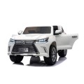 Lexus LX570 Autíčko 2-os.pre deti Biely + Ovládač + Kolesá EVA + Rádio MP3 + LED