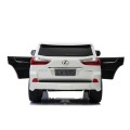 Lexus LX570 Autíčko 2-os.pre deti Biely + Ovládač + Kolesá EVA + Rádio MP3 + LED