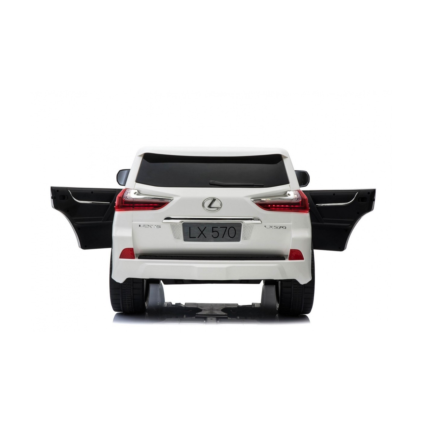 Lexus LX570 Autíčko 2-os.pre deti Biely + Ovládač + Kolesá EVA + Rádio MP3 + LED