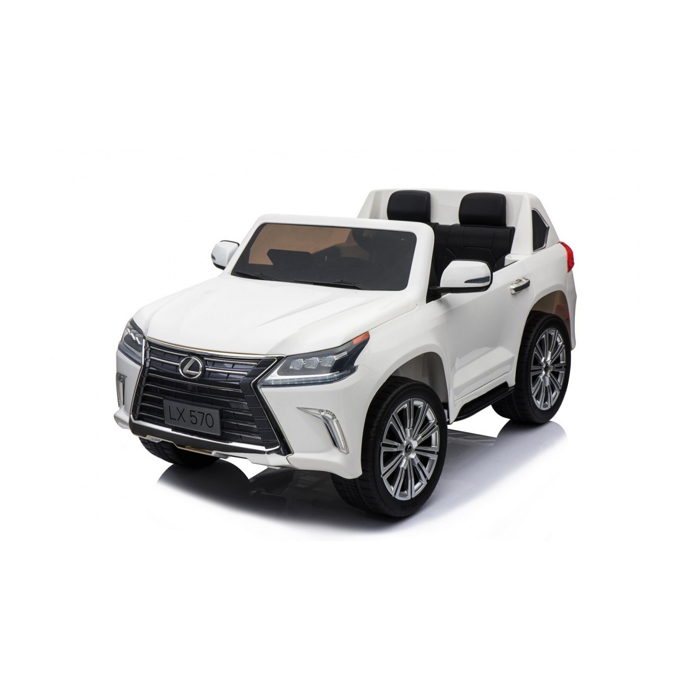Lexus LX570 Autíčko 2-os.pre deti Biely + Ovládač + Kolesá EVA + Rádio MP3 + LED