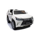 Lexus LX570 Autíčko 2-os.pre deti Biely + Ovládač + Kolesá EVA + Rádio MP3 + LED