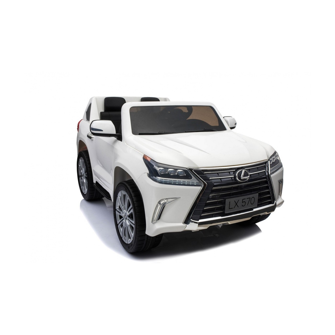 Lexus LX570 Autíčko 2-os.pre deti Biely + Ovládač + Kolesá EVA + Rádio MP3 + LED