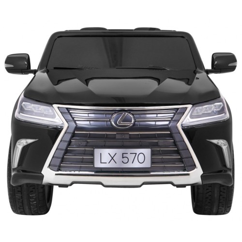 Lexus LX570 Lakované Autíčko pre 2 deti Čierny + Ovládač + Kolesá EVA + Rádio MP3 LED