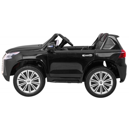 Lexus LX570 Lakované Autíčko pre 2 deti Čierny + Ovládač + Kolesá EVA + Rádio MP3 LED