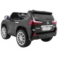 Lexus LX570 Lakované Autíčko pre 2 deti Čierny + Ovládač + Kolesá EVA + Rádio MP3 LED