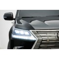 Lexus LX570 Lakované Autíčko pre 2 deti Čierny + Ovládač + Kolesá EVA + Rádio MP3 LED
