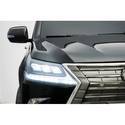 Lexus LX570 Lakované Autíčko pre 2 deti Čierny + Ovládač + Kolesá EVA + Rádio MP3 LED
