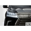 Lexus LX570 Lakované Autíčko pre 2 deti Čierny + Ovládač + Kolesá EVA + Rádio MP3 LED