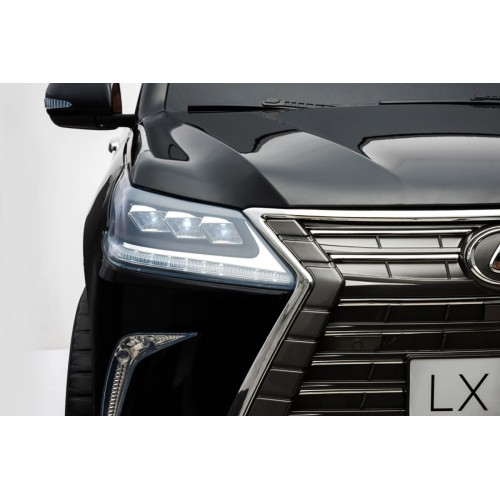 Lexus LX570 Lakované Autíčko pre 2 deti Čierny + Ovládač + Kolesá EVA + Rádio MP3 LED