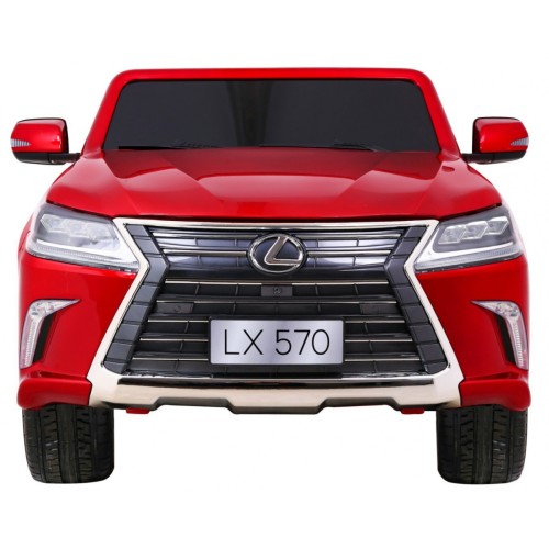 Lexus LX570 Lakované Autíčko pre 2 deti Červený + Ovládač + Kolesá EVA + Rádio MP3 LED