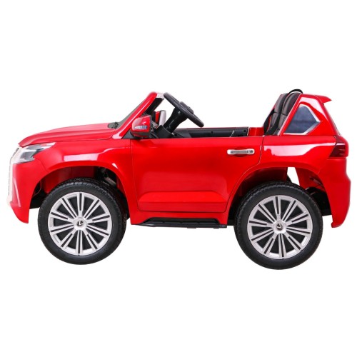 Lexus LX570 Lakované Autíčko pre 2 deti Červený + Ovládač + Kolesá EVA + Rádio MP3 LED