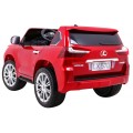 Lexus LX570 Lakované Autíčko pre 2 deti Červený + Ovládač + Kolesá EVA + Rádio MP3 LED