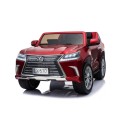 Lexus LX570 Lakované Autíčko pre 2 deti Červený + Ovládač + Kolesá EVA + Rádio MP3 LED