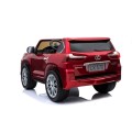 Lexus LX570 Lakované Autíčko pre 2 deti Červený + Ovládač + Kolesá EVA + Rádio MP3 LED