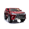 Lexus LX570 Lakované Autíčko pre 2 deti Červený + Ovládač + Kolesá EVA + Rádio MP3 LED