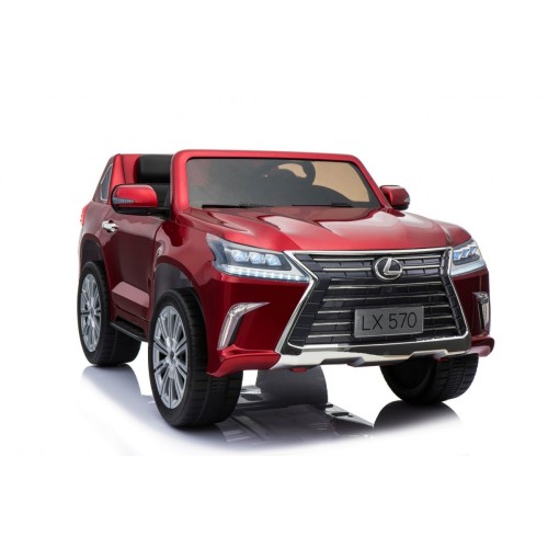 Lexus LX570 Lakované Autíčko pre 2 deti Červený + Ovládač + Kolesá EVA + Rádio MP3 LED