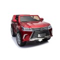 Lexus LX570 Lakované Autíčko pre 2 deti Červený + Ovládač + Kolesá EVA + Rádio MP3 LED