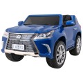 Lexus LX570 Lakované Autíčko pre 2 deti Modrý + Ovládač + Kolesá EVA + Rádio MP3 LED