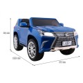 Lexus LX570 Lakované Autíčko pre 2 deti Modrý + Ovládač + Kolesá EVA + Rádio MP3 LED