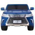 Lexus LX570 Lakované Autíčko pre 2 deti Modrý + Ovládač + Kolesá EVA + Rádio MP3 LED