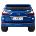 Lexus LX570 Lakované Autíčko pre 2 deti Modrý + Ovládač + Kolesá EVA + Rádio MP3 LED