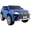 Lexus LX570 Lakované Autíčko pre 2 deti Modrý + Ovládač + Kolesá EVA + Rádio MP3 LED
