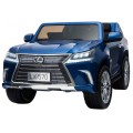 Lexus LX570 Lakované Autíčko pre 2 deti Modrý + Ovládač + Kolesá EVA + Rádio MP3 LED