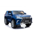 Lexus LX570 Lakované Autíčko pre 2 deti Modrý + Ovládač + Kolesá EVA + Rádio MP3 LED