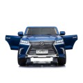Lexus LX570 Lakované Autíčko pre 2 deti Modrý + Ovládač + Kolesá EVA + Rádio MP3 LED