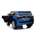 Lexus LX570 Lakované Autíčko pre 2 deti Modrý + Ovládač + Kolesá EVA + Rádio MP3 LED