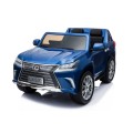Lexus LX570 Lakované Autíčko pre 2 deti Modrý + Ovládač + Kolesá EVA + Rádio MP3 LED