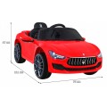 Maserati Ghibli na batériu pre deti Červený + Ovládač + Pomalý štart + EVA + MP3 USB + LED