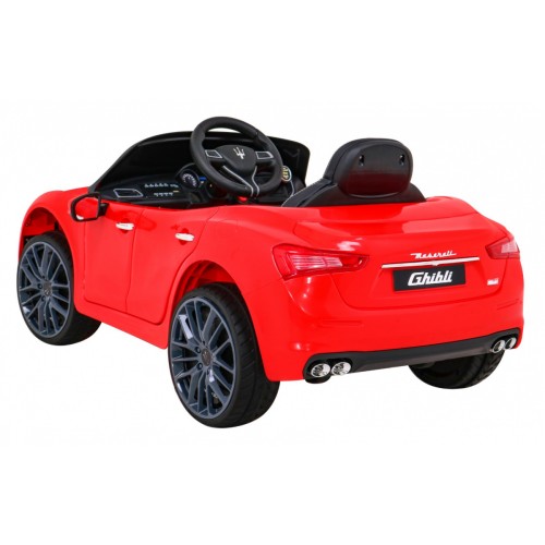 Maserati Ghibli na batériu pre deti Červený + Ovládač + Pomalý štart + EVA + MP3 USB + LED