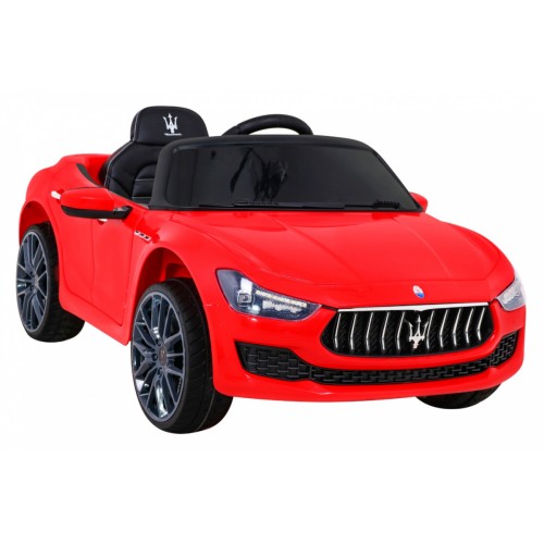 Maserati Ghibli na batériu pre deti Červený + Ovládač + Pomalý štart + EVA + MP3 USB + LED