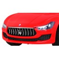 Maserati Ghibli na batériu pre deti Červený + Ovládač + Pomalý štart + EVA + MP3 USB + LED