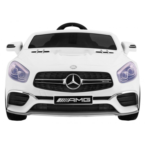 Mercedes AMG SL65 pre deti Biely + Ovládač + Batožinový priestor + Nastaviteľné sedadlo + MP3 LED + Pomalý štart