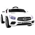 Mercedes AMG SL65 pre deti Biely + Ovládač + Batožinový priestor + Nastaviteľné sedadlo + MP3 LED + Pomalý štart