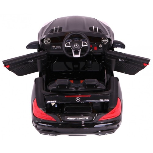 Mercedes AMG SL65 pre deti Čierny + Ovládač + Batožinový priestor + Nastaviteľné sedadlo + MP3 LED + Pomalý štart