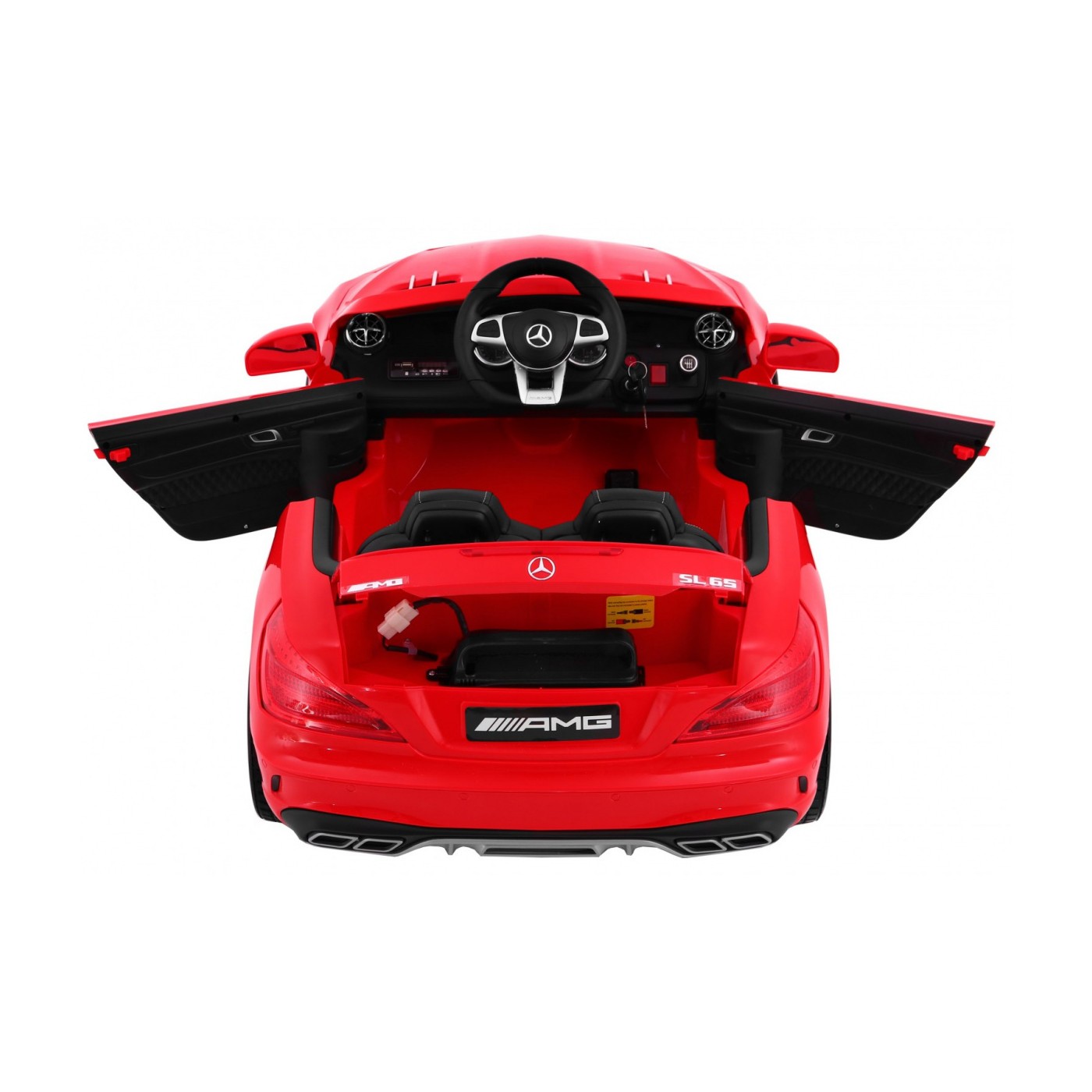 Mercedes AMG SL65 pre deti Červený + Ovládač + Batožinový priestor + Nastaviteľné sedadlo + MP3 LED + Pomalý štart