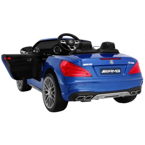 Mercedes AMG SL65 pre deti Lakovaný Modrý + Ovládač + Batožinový priestor + Nastaviteľné sedadlo + MP3 LED + Pomalý štart