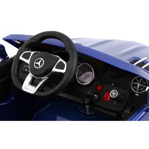 Mercedes AMG SL65 pre deti Lakovaný Modrý + Ovládač + Batožinový priestor + Nastaviteľné sedadlo + MP3 LED + Pomalý štart