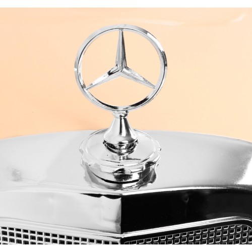 Mercedes Benz 300S Retro pre deti Lakovaný Čierny + Ovládač + EVA + Pomalý štart + LED MP3
