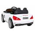 Mercedes Benz AMG SL65 S elektrický pre deti Biely + Diaľkové ovládanie + Audio LED + Ekokoža + EVA + Pomalý štart