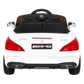 Mercedes Benz AMG SL65 S elektrický pre deti Biely + Diaľkové ovládanie + Audio LED + Ekokoža + EVA + Pomalý štart