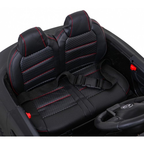 Mercedes Benz AMG SL65 S elektrický pre deti Čierny + Diaľkové ovládanie + Audio LED + Ekokoža + EVA + Pomalý štart