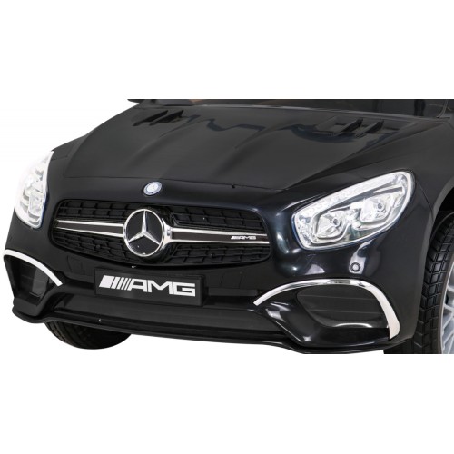Mercedes Benz AMG SL65 S elektrický pre deti Čierny + Diaľkové ovládanie + Audio LED + Ekokoža + EVA + Pomalý štart