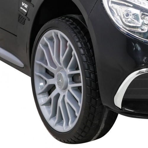 Mercedes Benz AMG SL65 S elektrický pre deti Čierny + Diaľkové ovládanie + Audio LED + Ekokoža + EVA + Pomalý štart