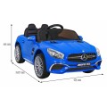 Mercedes Benz AMG SL65 S elektrický pre deti Modrý + Diaľkové ovládanie + Audio LED + Ekokoža + EVA + Pomalý štart